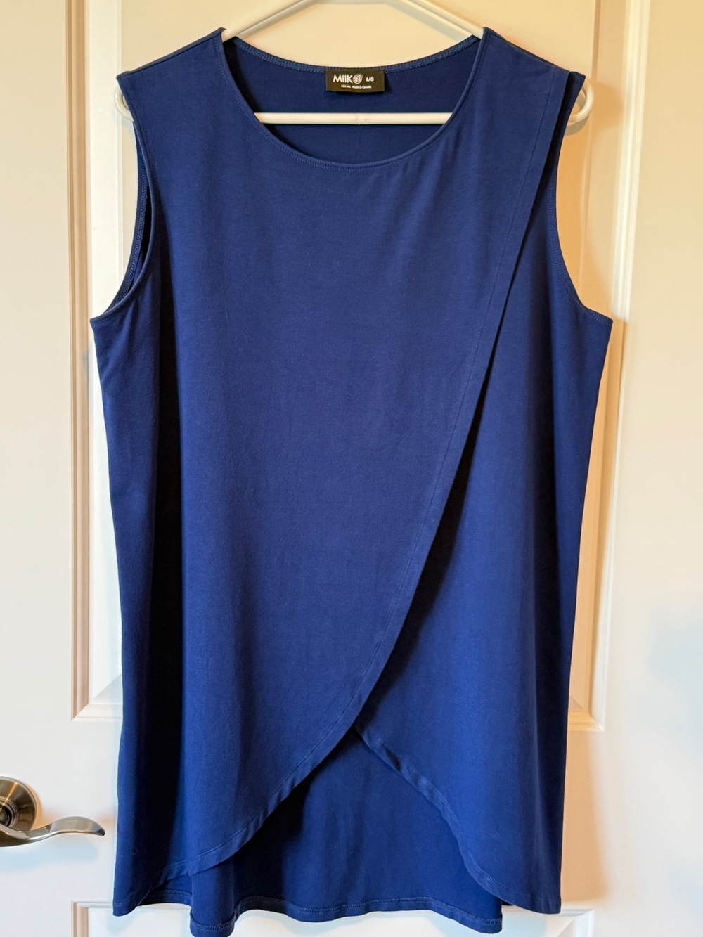 🇨🇦 Miik Blue Bamboo Cross-front Tank Top - sz Large
